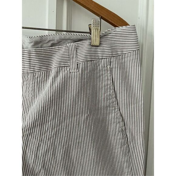 Gap cream and beige striped cropped pants 10 - Picture 4 of 5